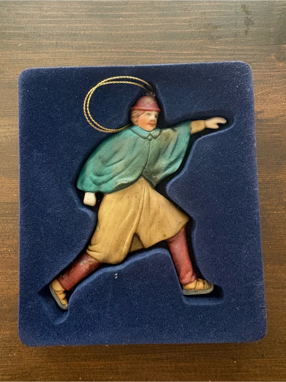 Village Square porcelain Christmas ornament by Russ Berrie
